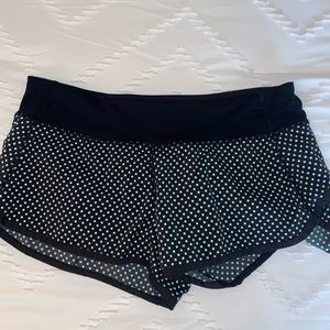 Black & White Polka Dot Lululemon Shorts